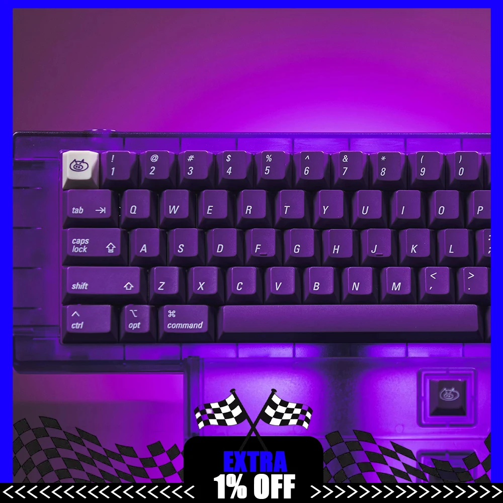 LeleLab Purpple MacOS PC Keycaps ABS UV Print Keycap Original Factory Personalized Keyboard Keycaps Customized PC Gifts