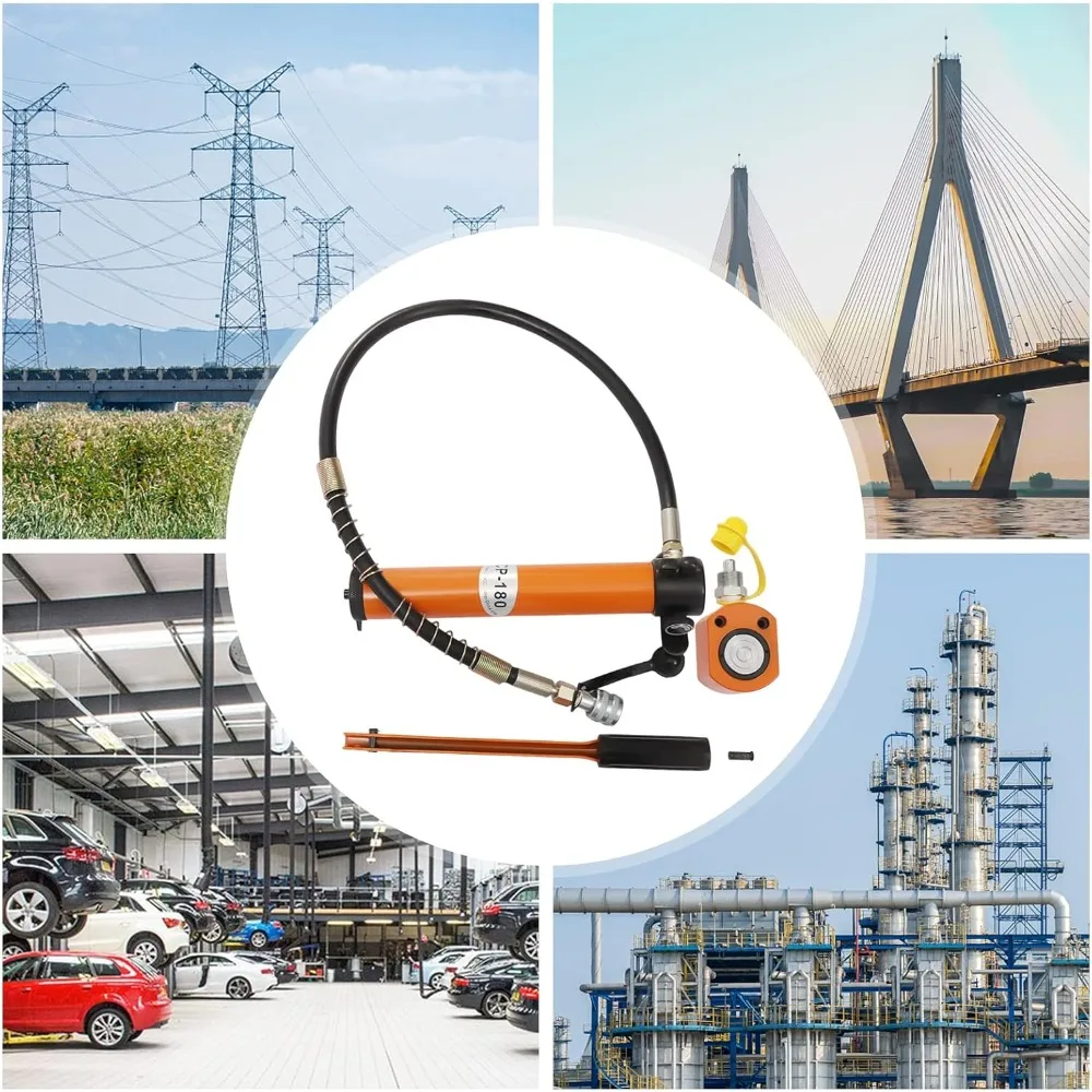 

Гидравлический цилиндровый домкрат-насос 10 тонн, одностороннего действия, портативный, низкопрофильный, для подъема, промышленный, для обслуживания и ремонта