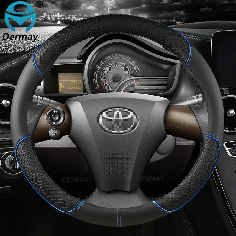 for Toyota IQ Scion iQ Singulato iC30 Car Steering Wheel Cover Non-slip PU Leather Auto Accessories Fast Shipping