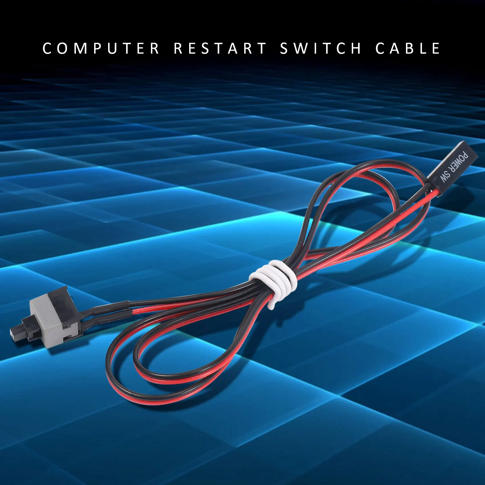 20.5" Long Power Button Switch Cable for PC Switches Reset Computer