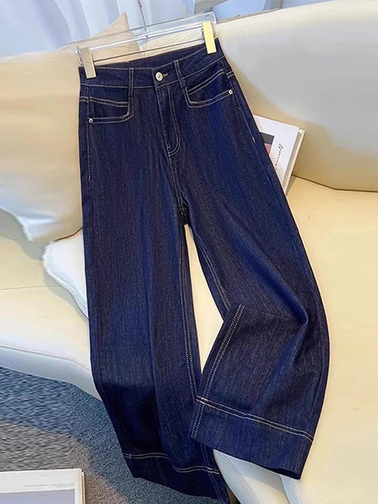 Pantalon en jean pour femme hiver minceur doublé polaire Petite pantalon droit à neuf points