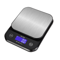 Electronic Scale 10kg 1g USB Recharging Waterproof 5kg 0.1g Food Kitchen Scale Touch Screen Digital Weighting with LCD Screen