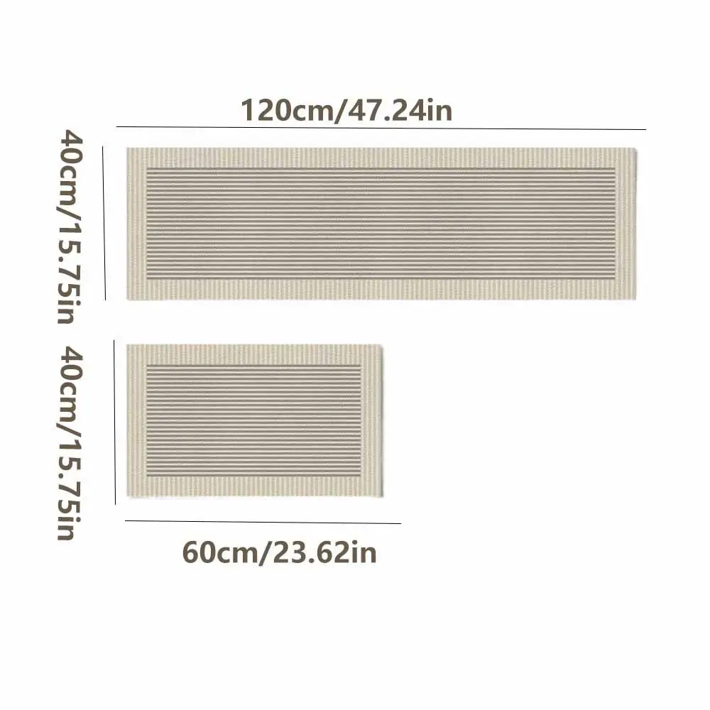 2Pcs/Set Water Absorbent Kitchen Floor Mat Durable Wipeable Long Floor Mat Japanese Style Diatomite Mud Bath Rug Entrance