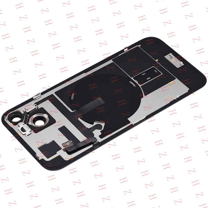 U+ Back Glass W/Plate & Wireless Magnet & Flashlight Flex For iPhone 15 Plus
