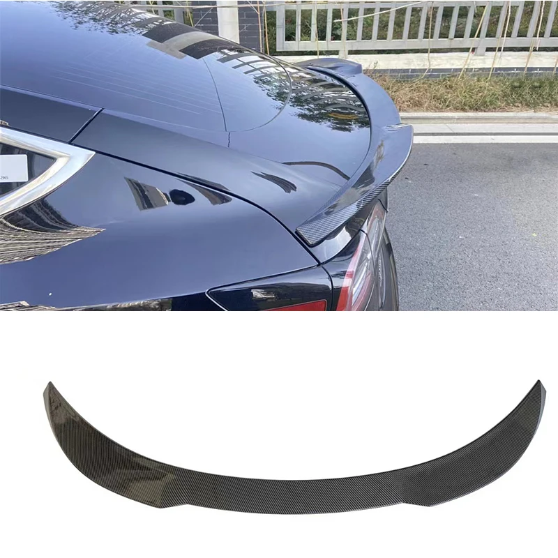 For Tesla Model 3 Spoiler 2017 2018 2019 2020 2021 2022 2023 ABS Plastics Car Rear Trunk Lid Lip Body Kit Spoiler Wings Airfoil