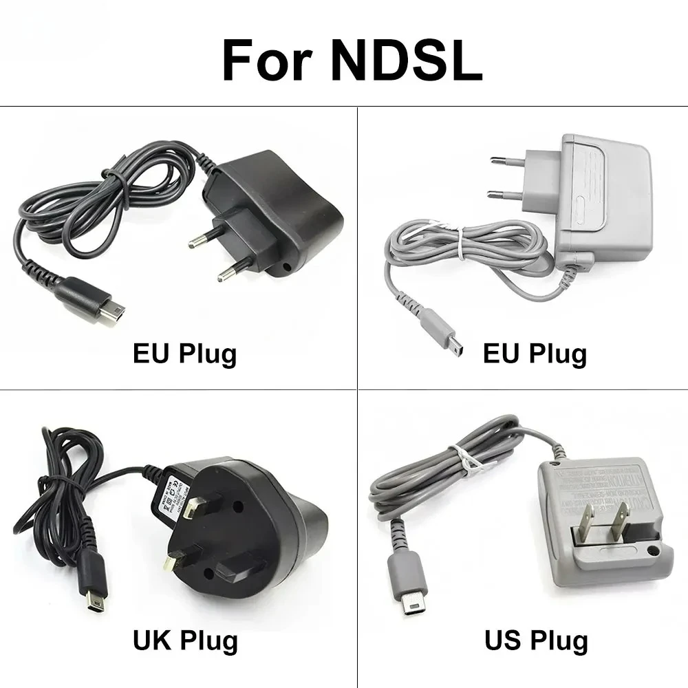 1Set US UK EU Stecker Reise-Wandladegerät Netzadapter für DS Lite NDSL Spielkonsole AC-Netzadapter Ladegerät Zubehör