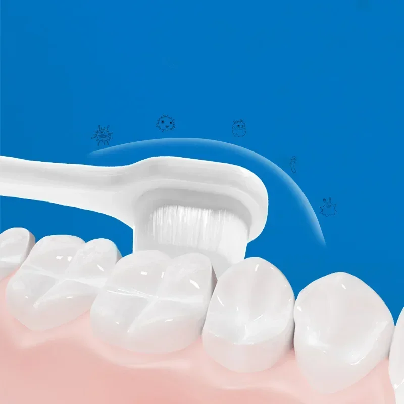 فرشاة أسنان محمولة مضادة للبكتيريا ومضادة للحساسية، فرشاة أسنان ذات شعيرات ناعمة للأطفال، كارتون البطريق الصغير #3