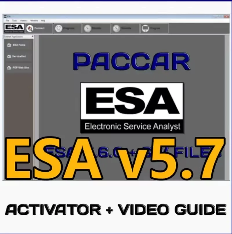 2026 Hot Sell Electronic Service Analyst ESA 5.7 Truck Diagnostic With 2024 Full SW Flash Files & keygen UNLOCK for Paccar