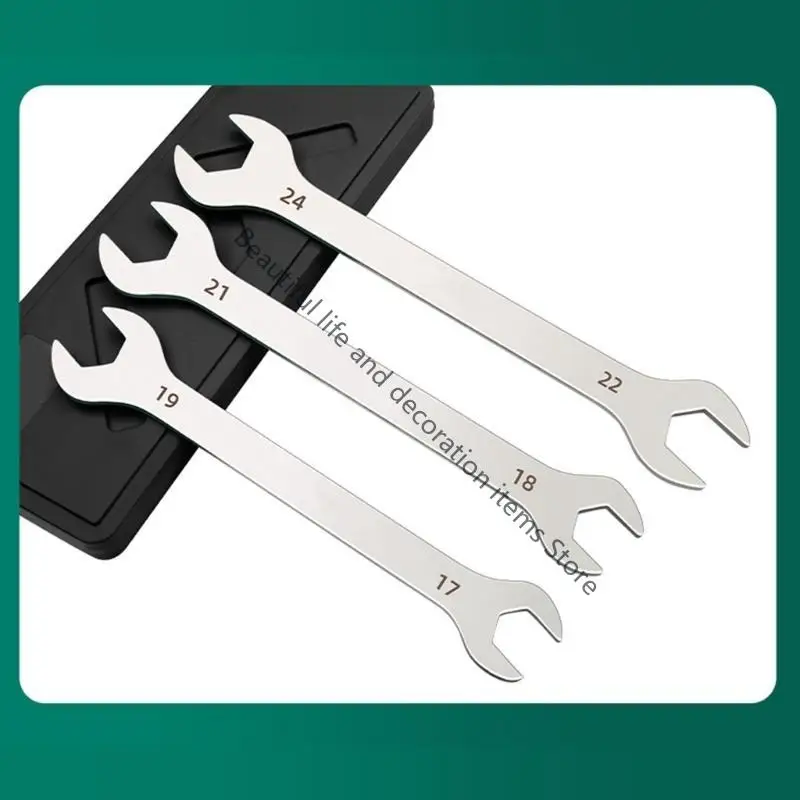 

XX9B Thin Double Ended Wrench Ergonomic Handle Hardware Spanner Opening End for Comfortable Grip in Home Narrow Areas