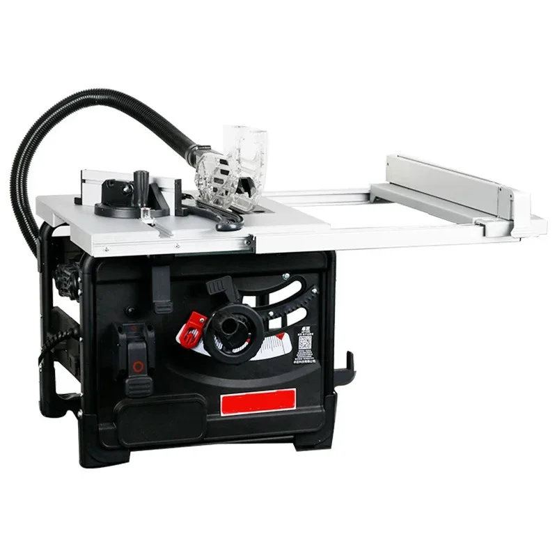 Sierra de mesa corredera de suelo de 7 pulgadas, sierra de mesa corredera eléctrica sin polvo, corte de inglete de suelo para carpintería, ángulo ajustable de 1500W