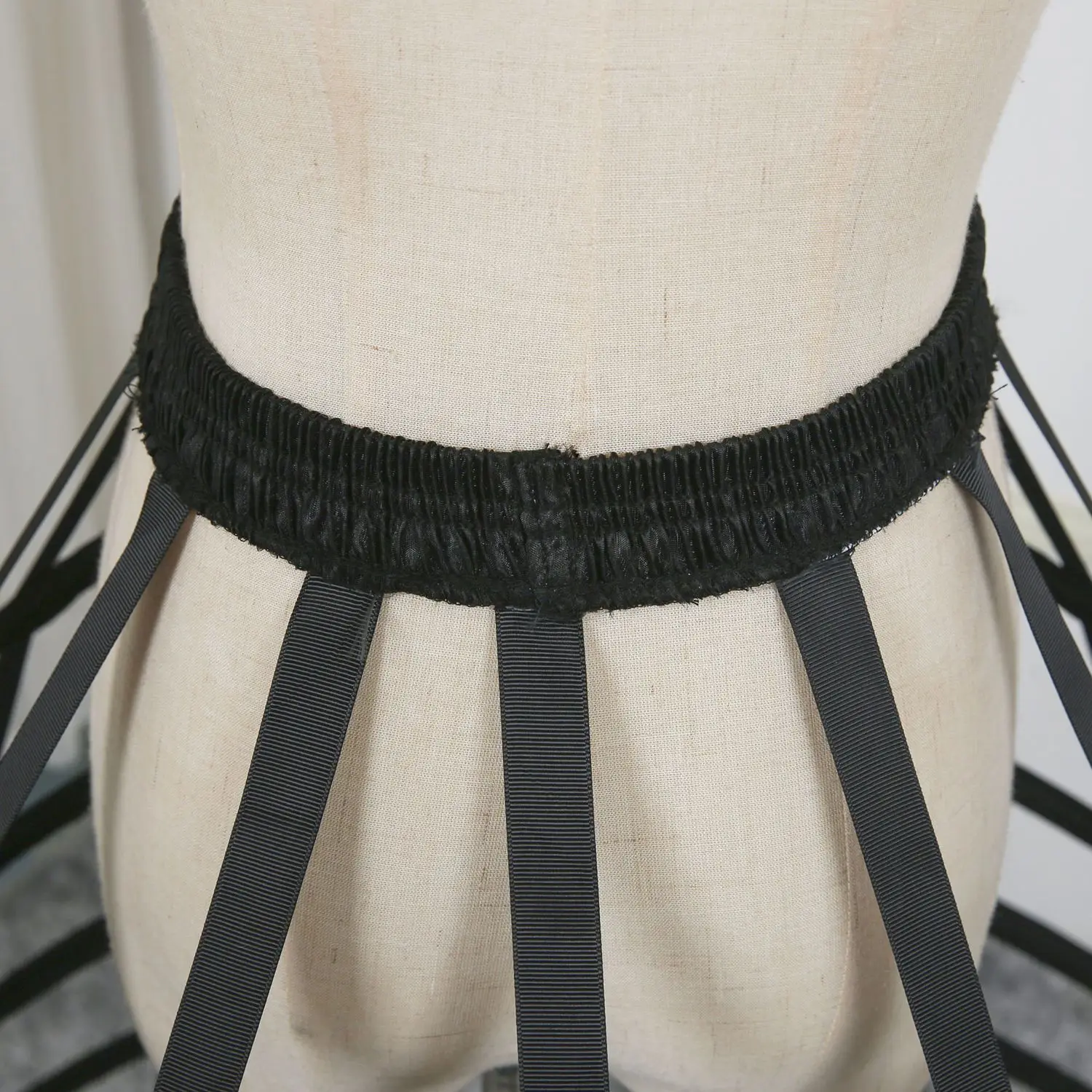 Women's Rare Vintage Cage Pannier 5 Hoop Skirt Victorian Bustle Petticoat 2024