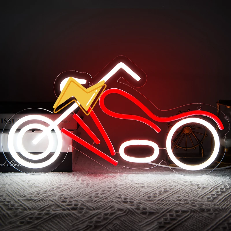 

Motorcycle Neon Sign for Man Cave Motor LED Light up Sign for Wall Neon light for Auto Room Repair Shop Workshop Birthday Gift