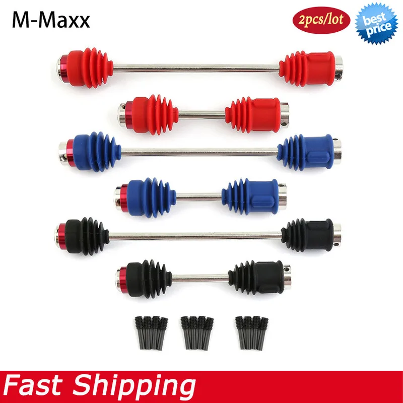 Metal Center Driveshafts CVD With Dust Boots for 1/10 Traxxas E-Maxx Upgrade Part Accessories