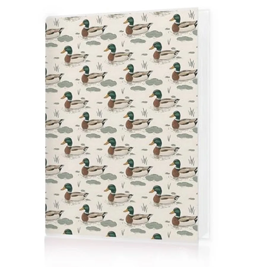 

Photo Album 4x6, Duck Lover Gifts, Rustic Mallard Duck Small Photo Album Memory Book Keepsake with 18 Pockets Hold 36 Pictures