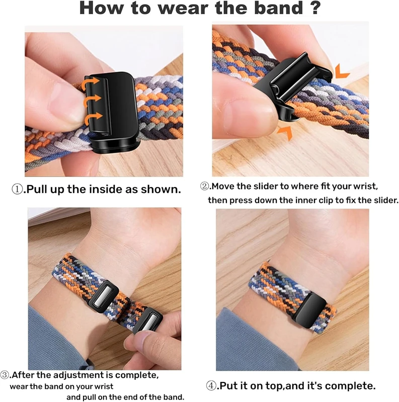 Geflochtenes Armband für Apple Watch Band 44 mm 40 mm 45 mm 41 mm 42 mm 46 mm 49 mm 38 mm Magnetarmband iWatch Serie 10 SE 9 8 7 6 Ultra 2 – Detail 5