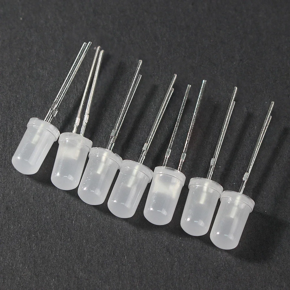 50/100PCS Fog LED Diode 5MM Blue Green Red White Yellow Led Lights Diodes 5Colors Kit