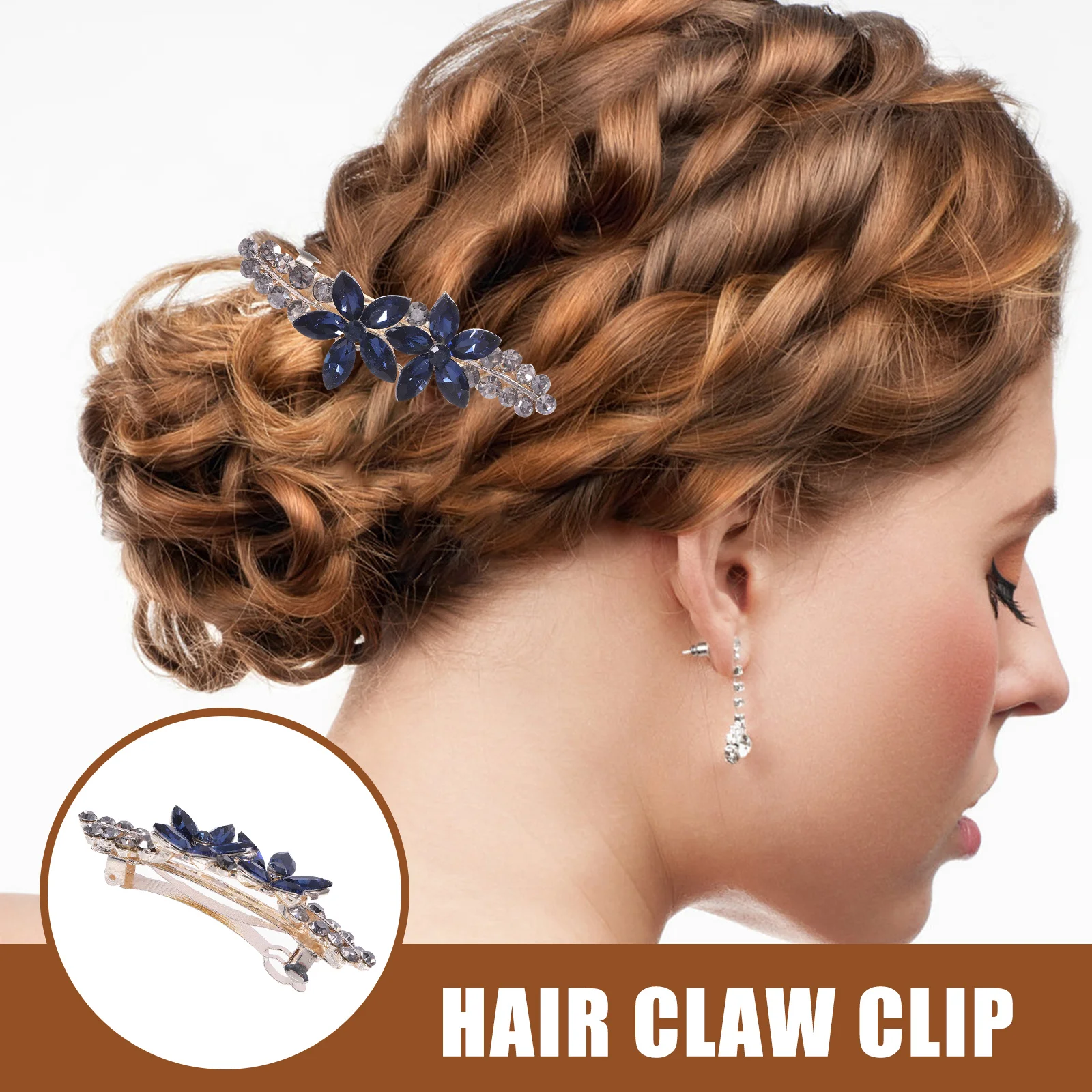 

Rhinestones Flower Hair Clip Accessories for Girls Accessory Women Delicate Hairpins