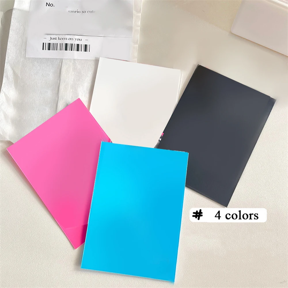 50pcs/pack Card Storage Bag Translucent Color PVC Photo Cover Photo Cards Protective Cover Flat Card Sleeve INS Postcard Film