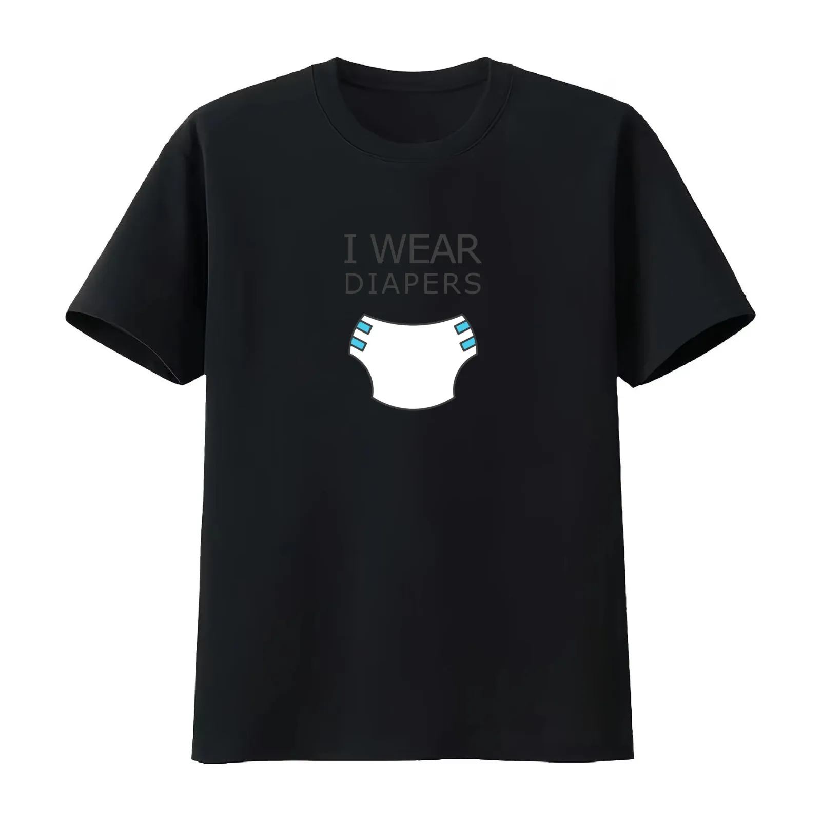 I wear diapers T-Shirt Summer Casual Cotton Tee Oversized Streetwear Tops Vintage Graphic Print Loose Fit Short Sleeve