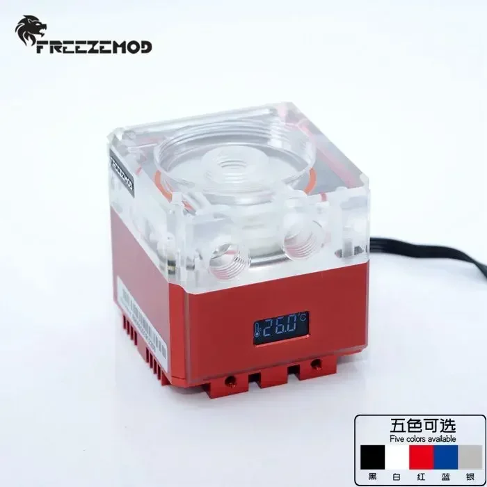 Bomba Agua Refrigeración PC PWM Silenciosa 800L/H LCD RGB Freezmod - imagen 2