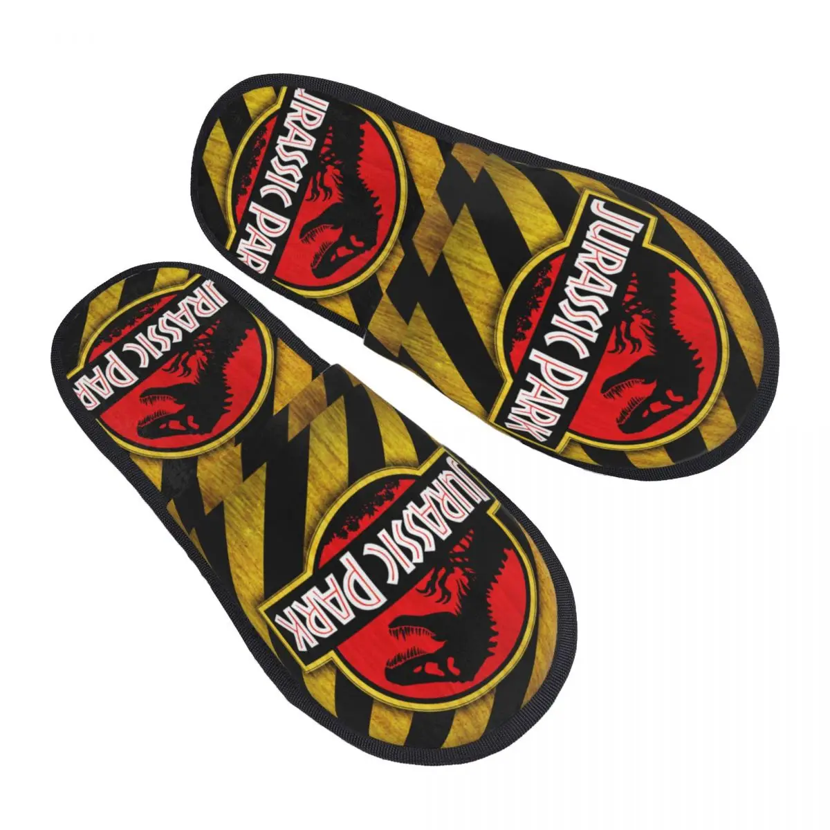 Custom Print Women Jurassic Park House Slippers Cozy Warm Dinosaur World Memory Foam Fluffy Slipper Indoor Outdoor Shoes