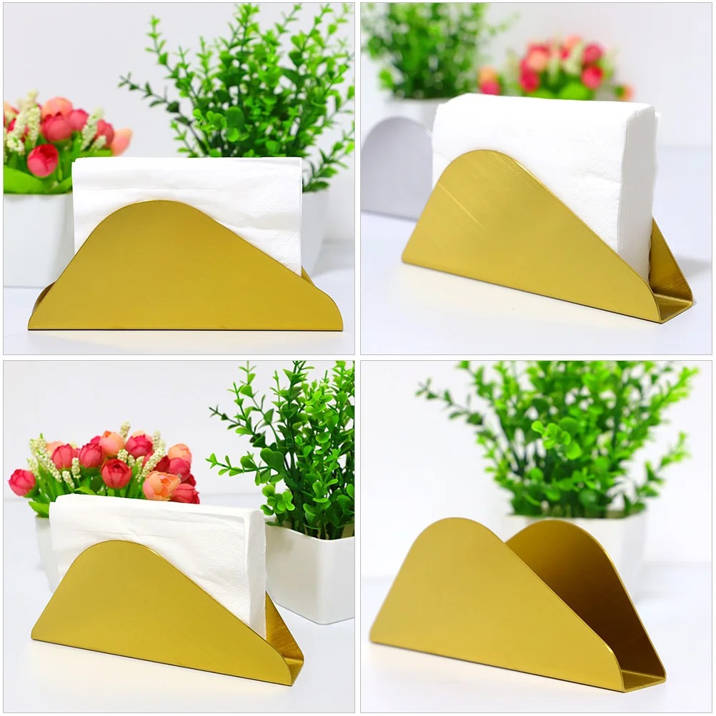 

1 pc Wave-Shaped Stainless Steel Tissue Dispenser Household Napkin Holder Creative Storage Bracket Banquet Table Decoration