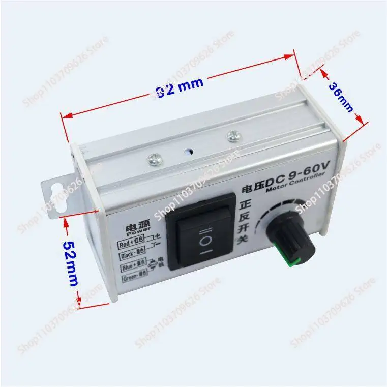 24V high power PWM DC motor forward and reverse 12v governor 9V-60V speed control switch LED dimming 775