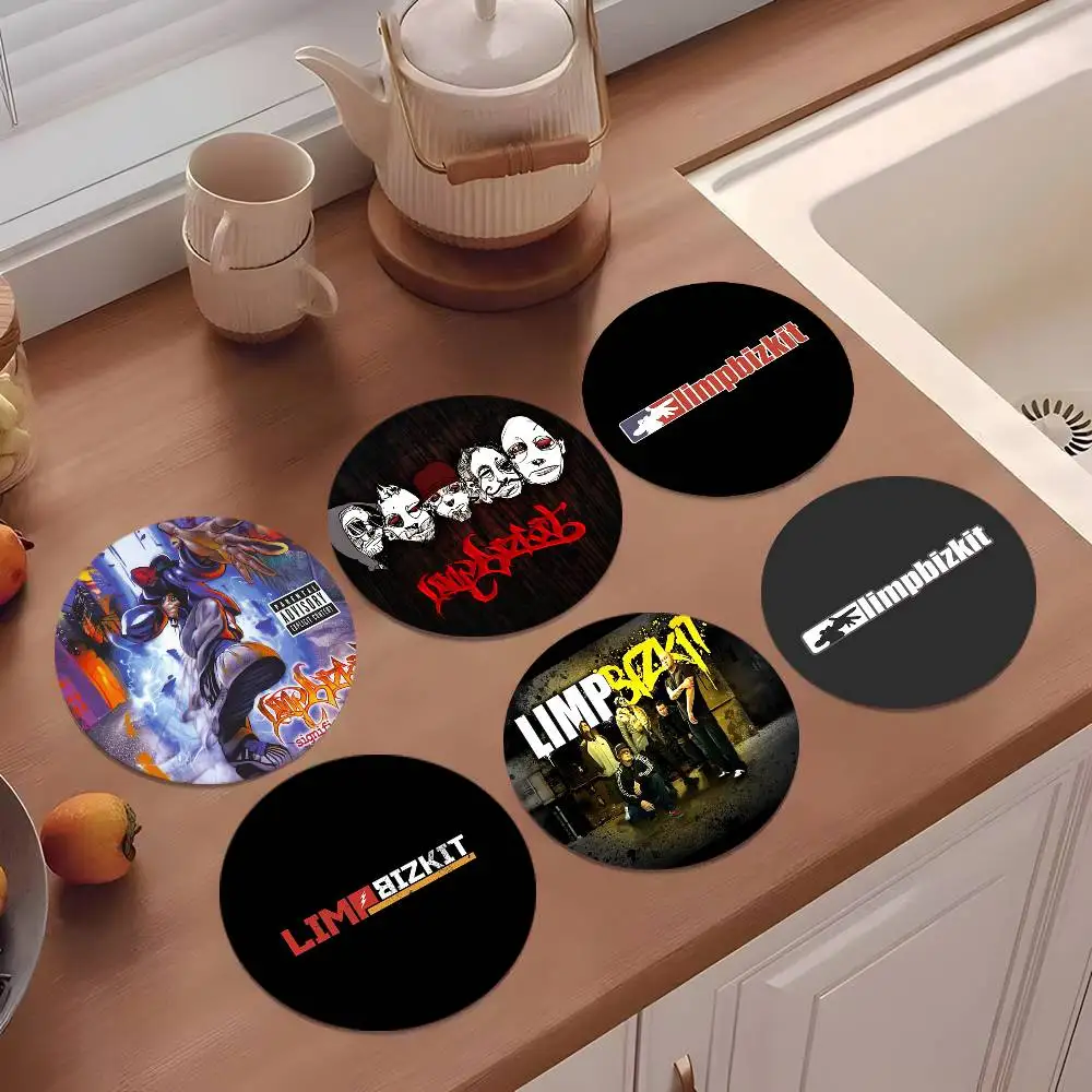 L-Limp B-Bizkit Coasters 10cm Round Wooden Suitable For Drin