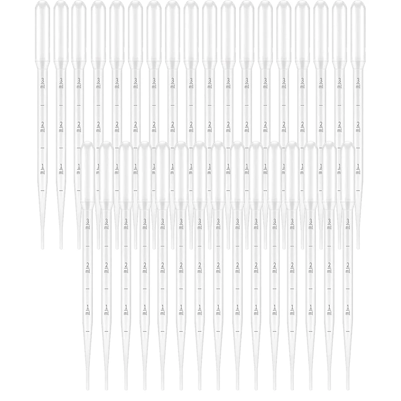 HOT SALE 300 CK Pipettes Ck,3Ml Disposable Pipettes,Measuring Pipettes Laboratory, Classroom,Experimental Acrylic Color,Ether Oi