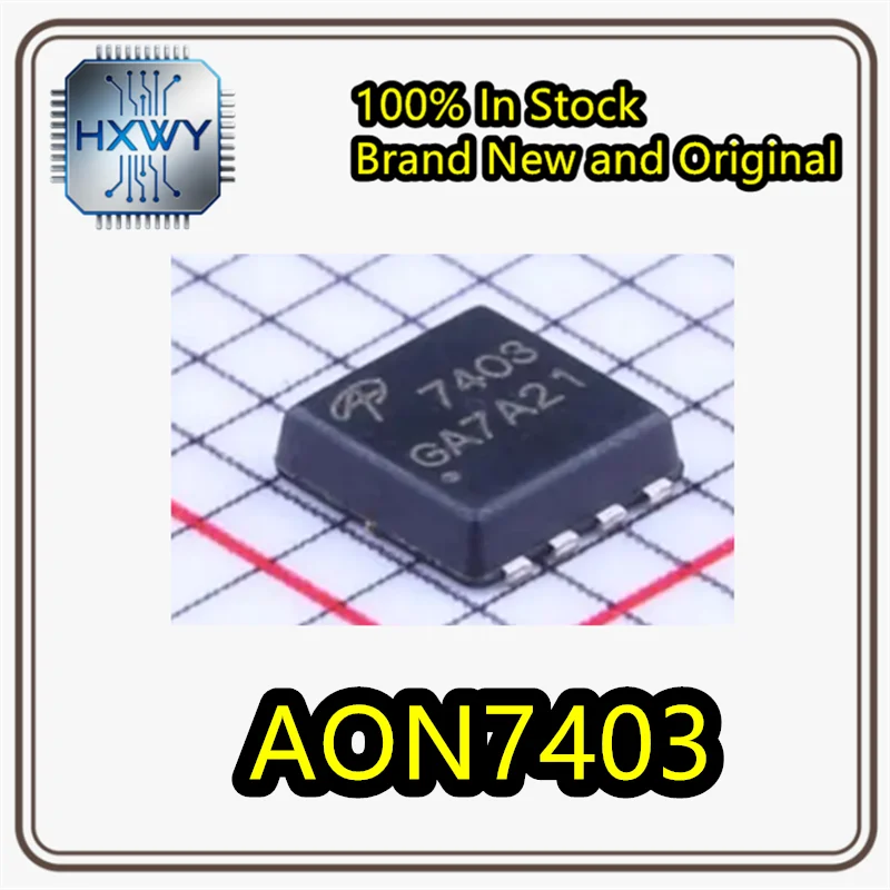 (30/100 pieces) Genuine AON7403 DFN3x3 P-channel -30V/-29A SMD MOSFET chip brand new and in stock.