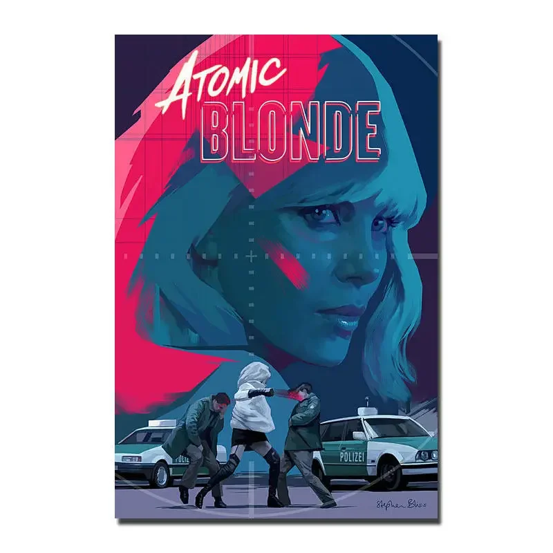 2017 الفيلم الذري شقراء تشارليز ثيرون الحرير ملصق فني الجدار ملصق الديكور هدية #1