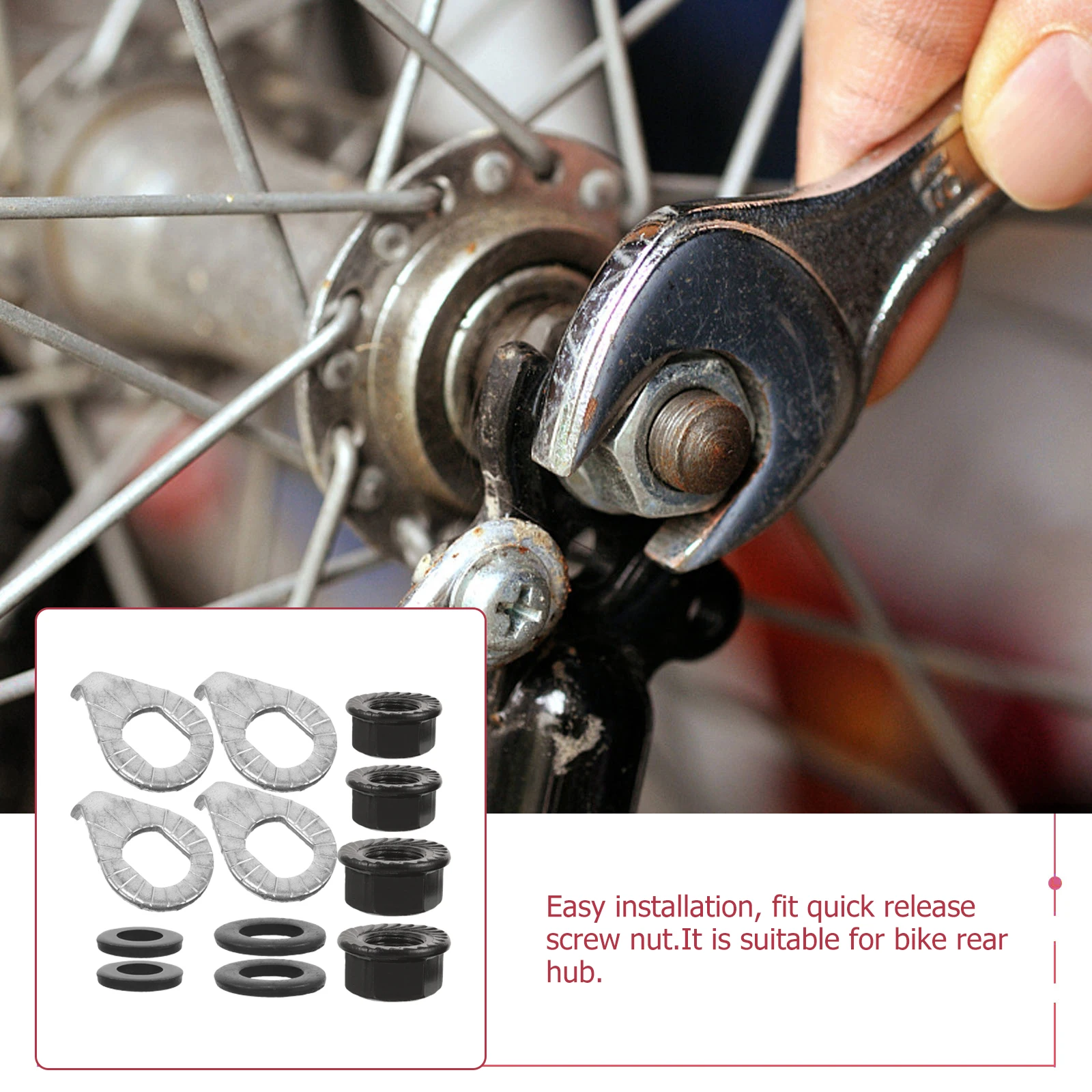 

1 Set Bicycle Wheel Axle Steel Flange Replacement Parts Rustproof Universal Kit For Mountain Road Track Bikes Steel