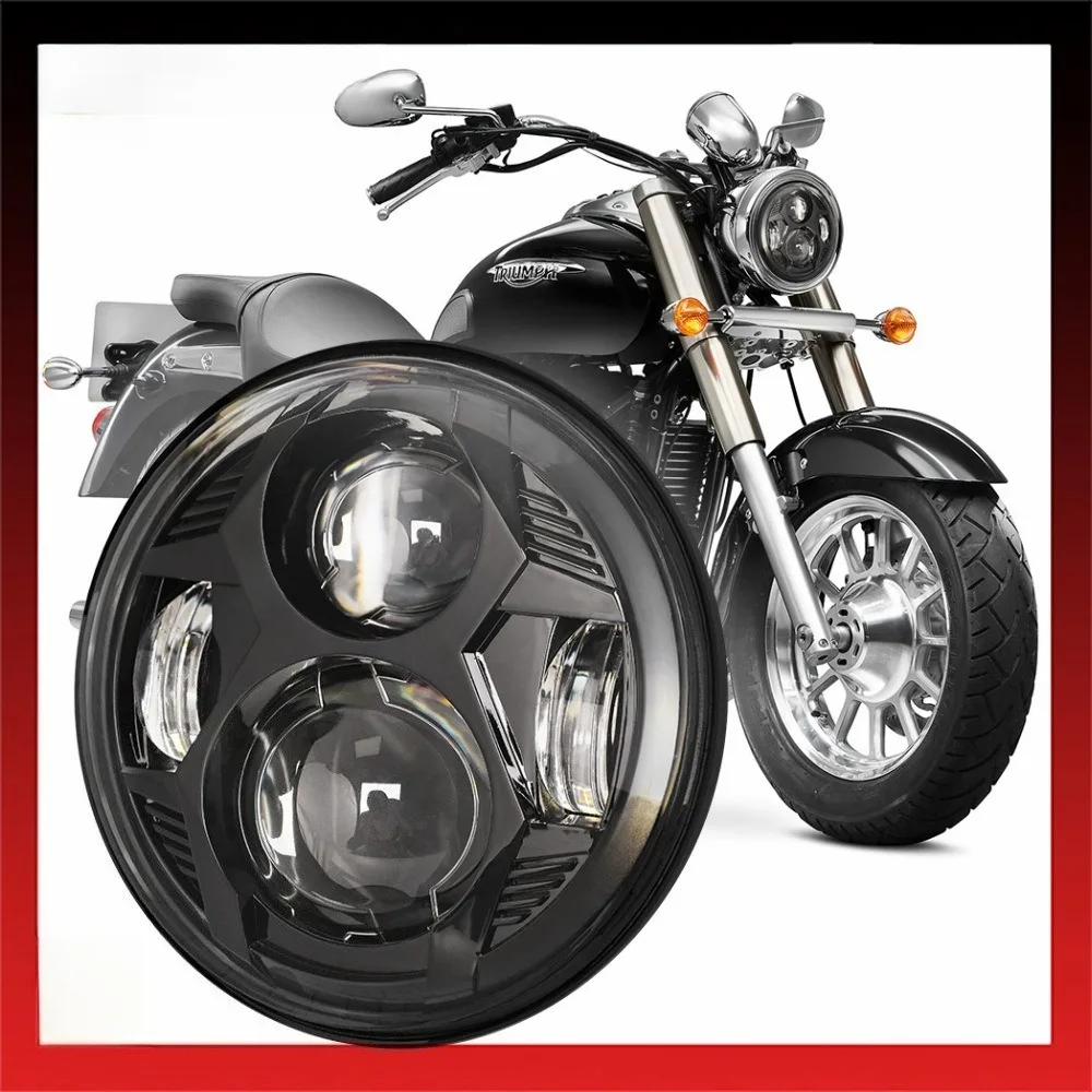 

5.75-inch LED modified spider headlight suitable for Harley motorcycle headlights with integrated high and low beams
