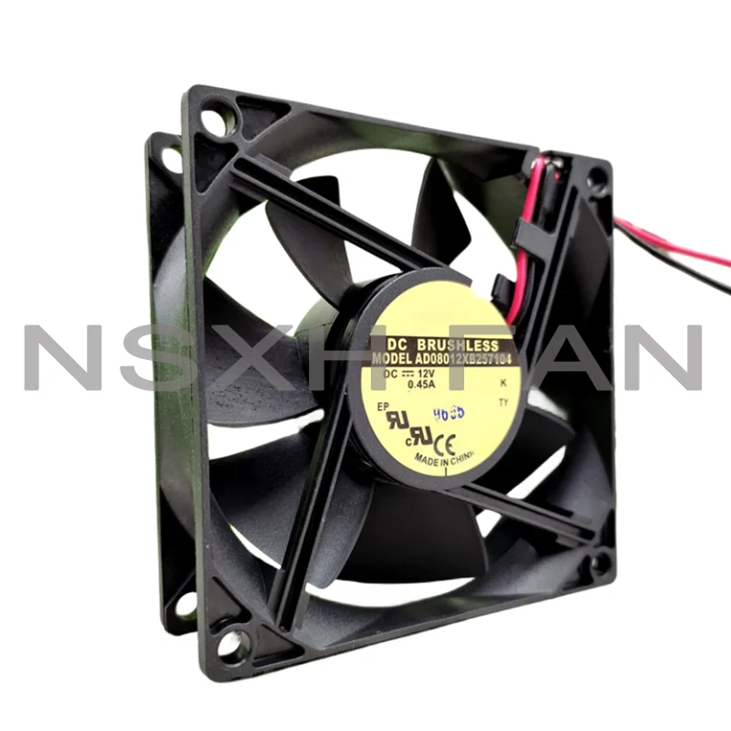 Ventilador de refrigeración de carcasa, AD08012XB257104 8025 12V 0.45A 8 CM