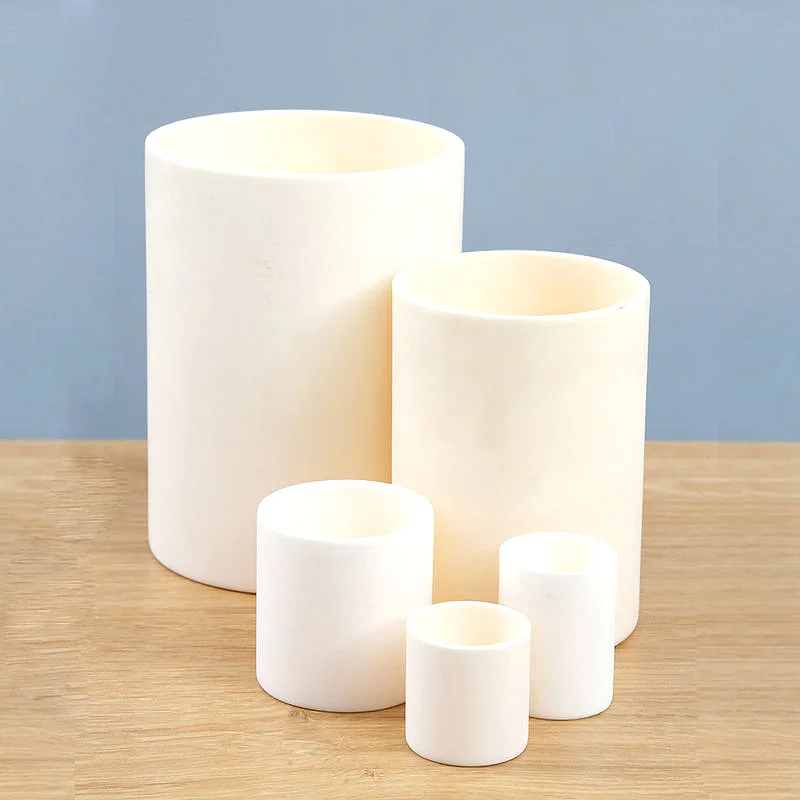 

1pc 5ml to 1000m Lab Corundum cylindrical Crucible 99% Alumina Crucible High temperature resistance Volatile ash crucible