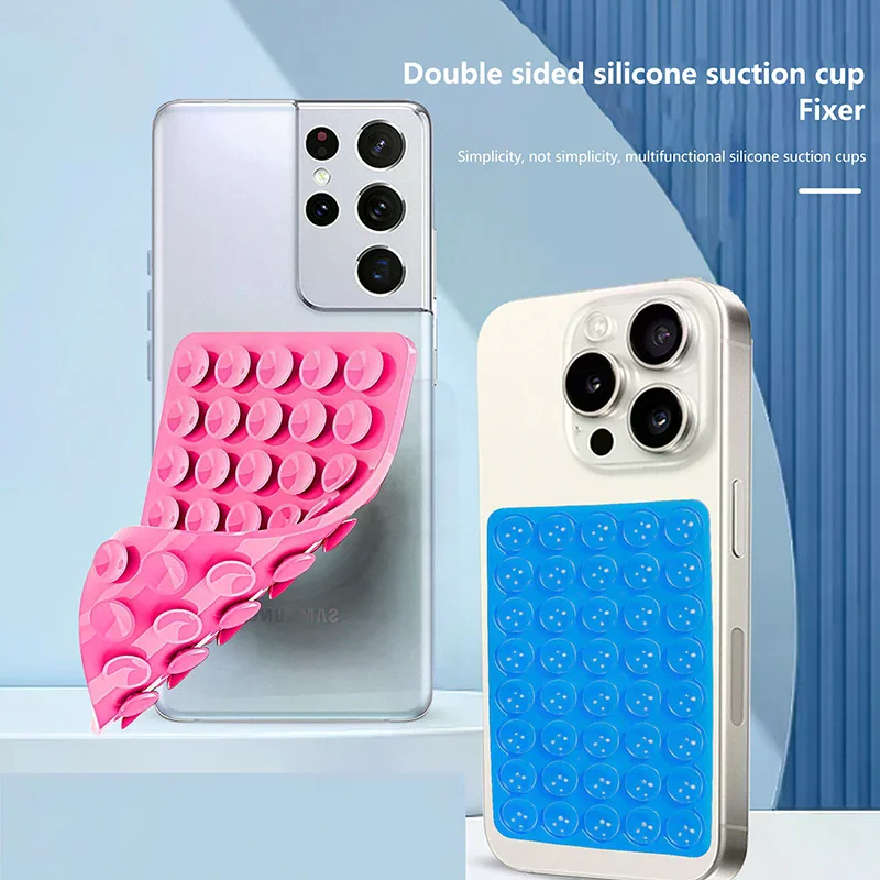 

1PC Backed Adhesive Sucker Pad For Fixed Pad 40 Double Side Silicone Suction Pad For Mobile Phone Fixture Suction Cup