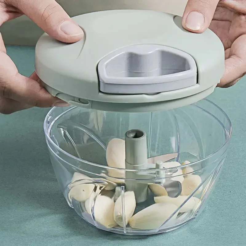 500ML Garlic Chopper Manual Garlic Press Food Vegetables Cutter Meat Grinders Kitchen Gadgets Hand Mincer Garlic Masher
