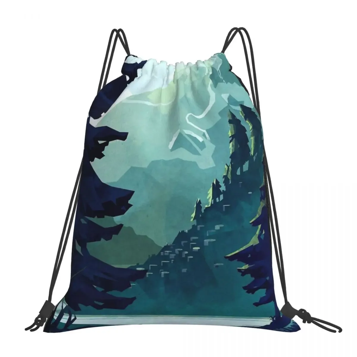 

Canadian Mountain Backpacks Casual Portable Drawstring Bags Drawstring Bundle Pocket Sundries Bag BookBag For Man Woman Students