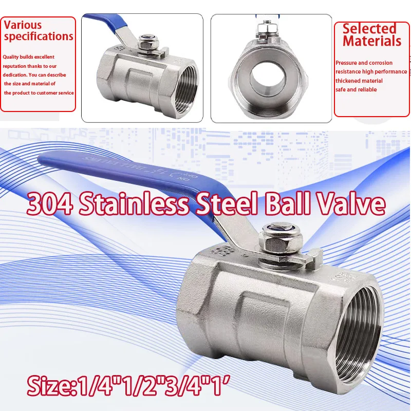 304 Stainless Steel Integrated Ball Valve 1/4 