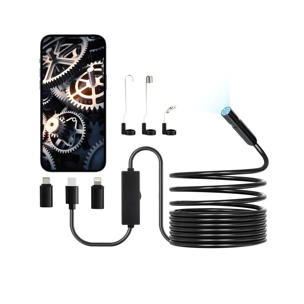 

High Definition Endoscope Camera 1920P Borescope with 16.4FT Cable Compatible with for android and IOS Devices