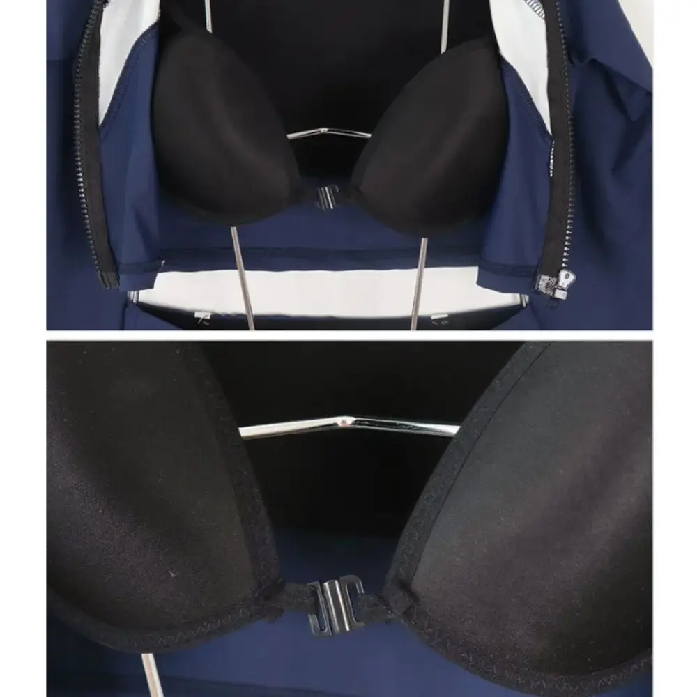Traje de baño deportivo de dos piezas de manga larga, diseño adelgazante de secado rápido, traje de baño para Surf, traje de baño de cintura alta con cremallera, deportes acuáticos