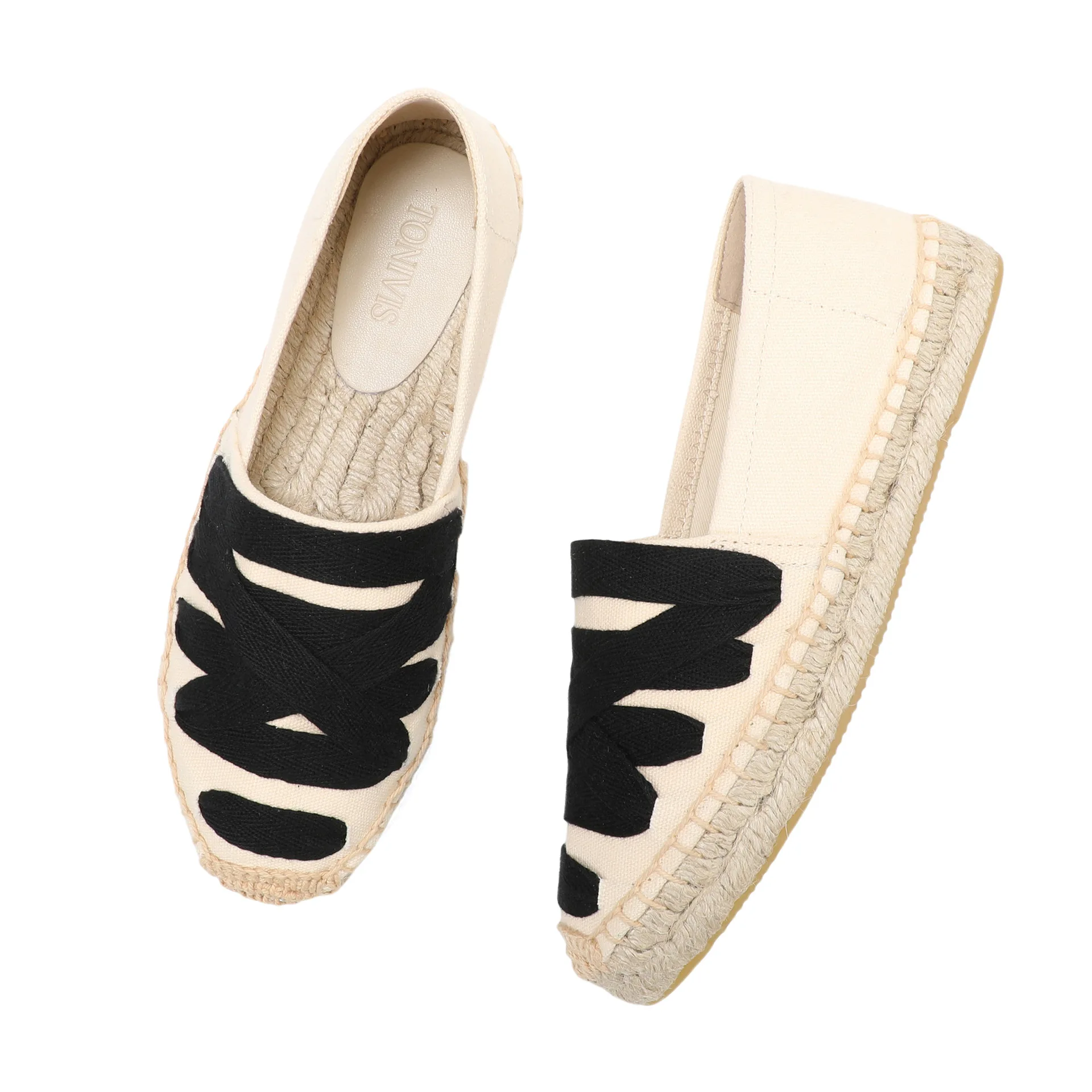 

Женские эспадрильи на плоской подошве с плетеным ремешком, повседневные туфли на платформе без застежек