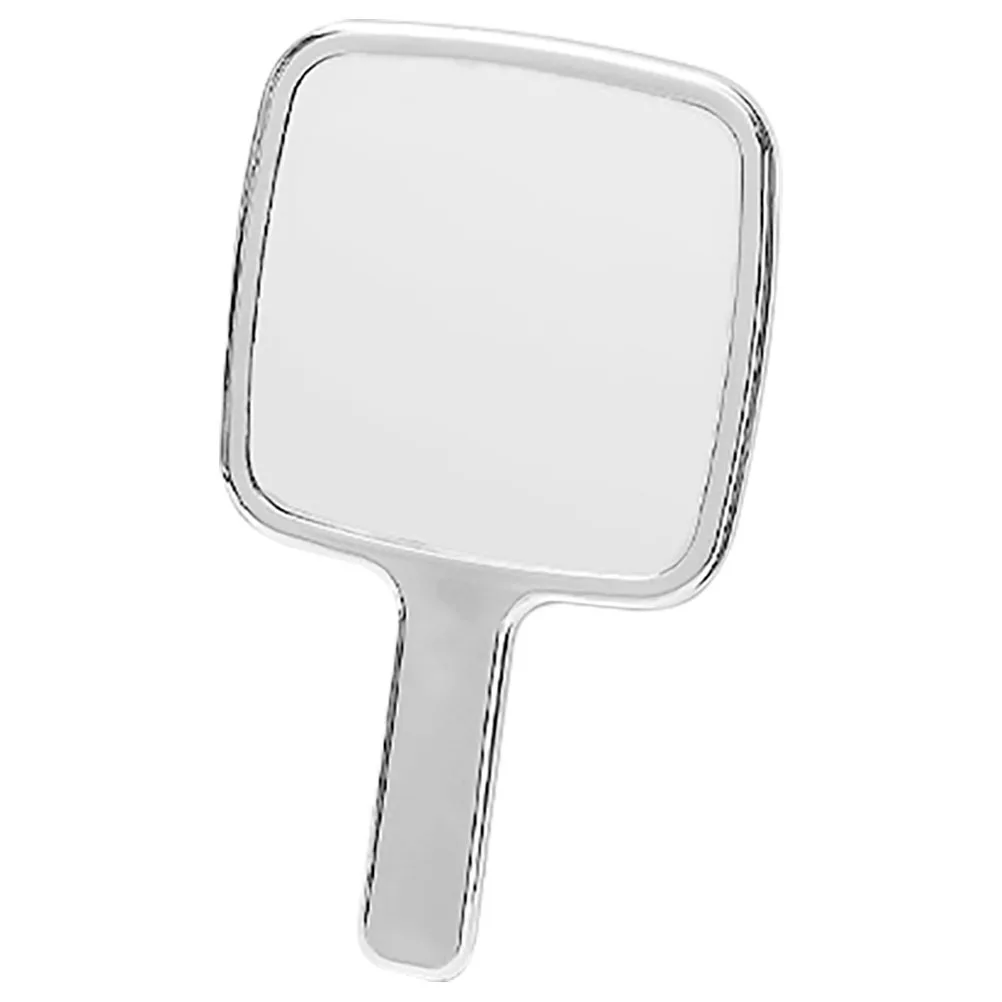 Handheld make-upspiegel Zilver Draagbaar High-Definition reflecterend oppervlak Gegalvaniseerde afwerking Stijlvol accessoire voor dames