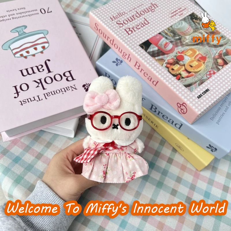 

Kawaii Miffy Plush Doll Creative Cartoon Pink Skirt Fluffy Stuffed Toy Dopamine Keychain Anime Accessories Perfect Birthday Gift