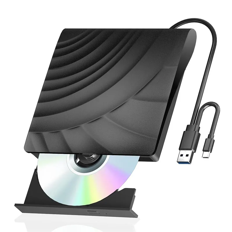 External Blu Ray Burner USB3.0 3D Bluray Player For Laptop PC CD DVD-ROM BD Disc Drive Reader Writer For Window 11 10 Mac OS