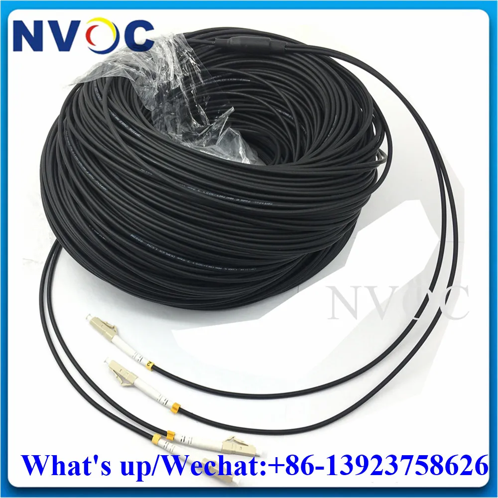 Imagem -02 - Duplex Exterior Lcupc-lc 5mts 30cm de Comprimento da Tomada Preta ao Conector lc 2c mm 50 1255m Lc-lc Metros de Fibra Óptica Cabo de Remendo