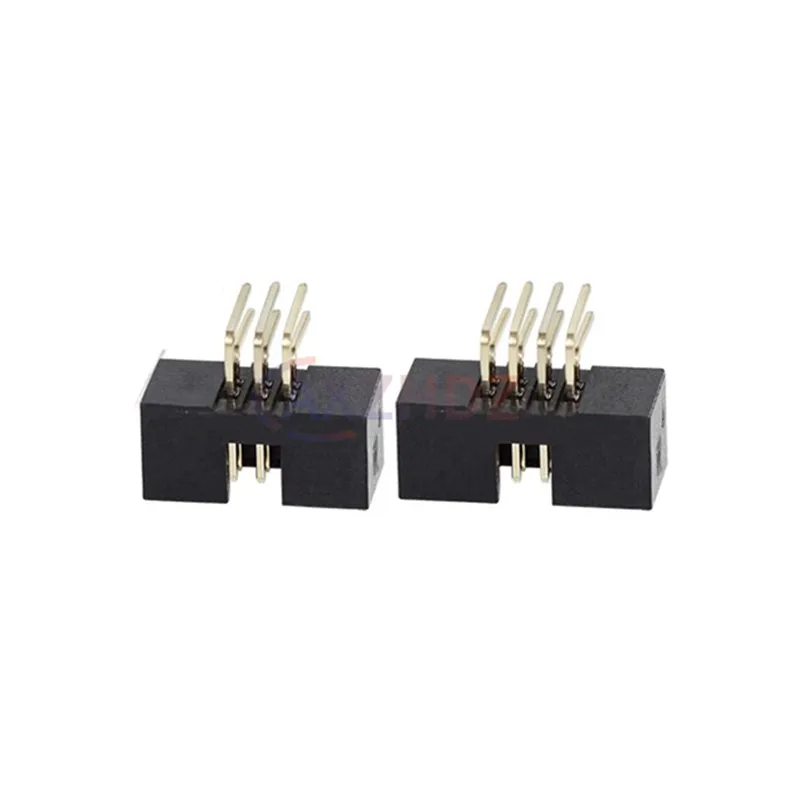 5PCS DC3 SMT Cable Plug 1.27mm Spacing Patch Simple Bull Horn Socket IDC Connector Socket Pin 8/10/12/16/20/26/34/40/50p