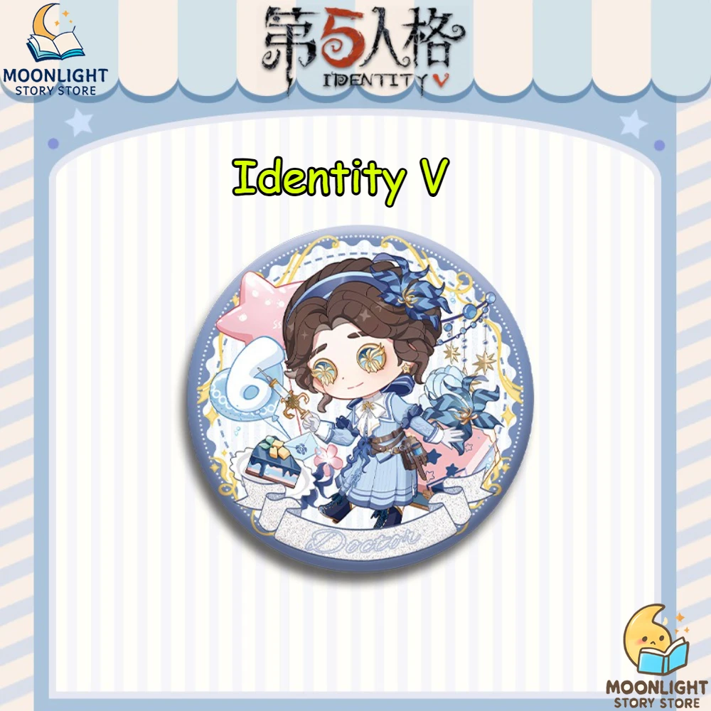 58MM Identität V Spiel Merch Abzeichen Asymmetrische Überleben Spiel Gefangene Bildhauer Mechaniker Recorder Anhänger Rucksack Dekoration