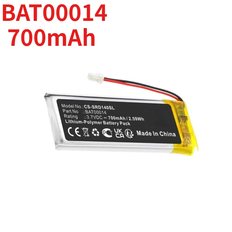 Upgrade 3.7V 700mAh Li‑Po Replacement Battery BAT00014 for Cardo Packtalk Edge Motorcycle Helmet Bluetooth Headset Compatible