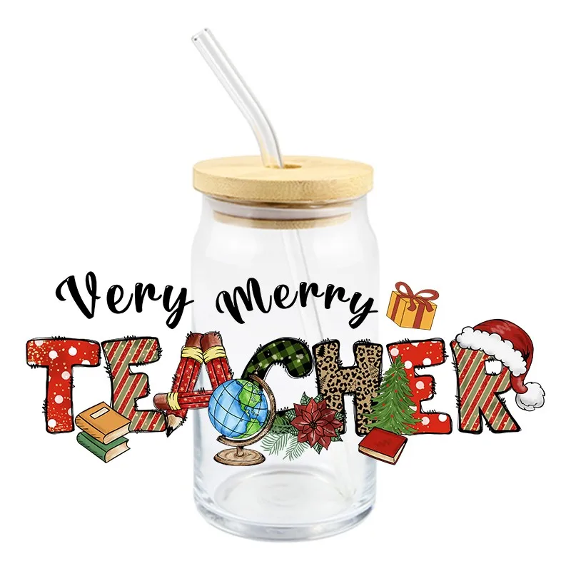 

Waterproof Transfer Sticter Christmas Teacher's Day Design UV DTF Printed Stickers Can Be Used For Home Decoration